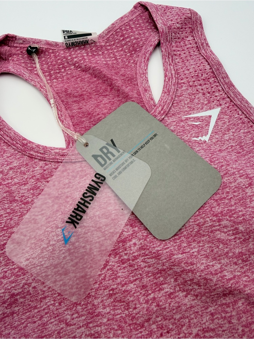 Gymshark Vital Seamless Vest Dusty Pink Marl Racerback Training Tank Size M